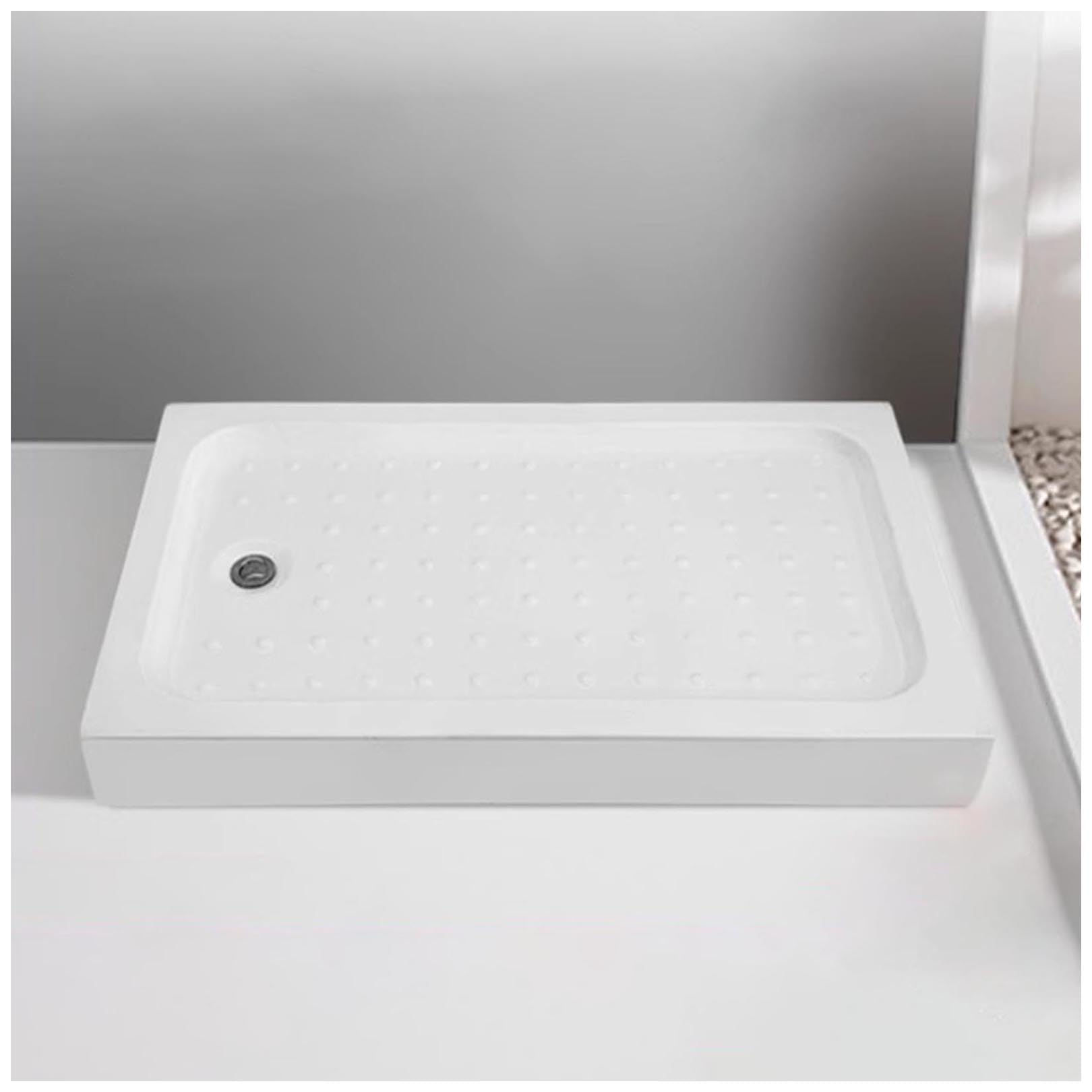 Receveur de douche rectangulaire acrylique avec bonde de vidage pour salle de bain moderne