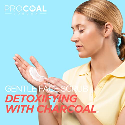Face Scrub, Premium Exfoliating Charcoal Face Scrub 70ml by PROCOAL - Instantly Reveals Skin's Natural Radiance, Exfoliating Scrub & Charcoal Face Wash Combined For Men & Women - Made in UK - Image 3