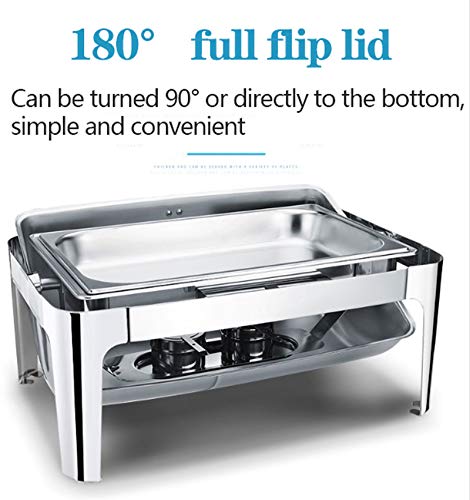 DBMGB Speisenwärmer Chafing Dish Elektrisch 9L Buffetwärmer Warmhalteplatte Warmhaltebehälter für Küchenparty Bankett… – Bild 6