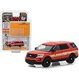 2016 Ford Explorer Fire Department City of New York (FDNY) with FDNY Squad Number Decal Sheet Hobby Exclusive 1/64 Diecast Model Car by Greenlight 42823