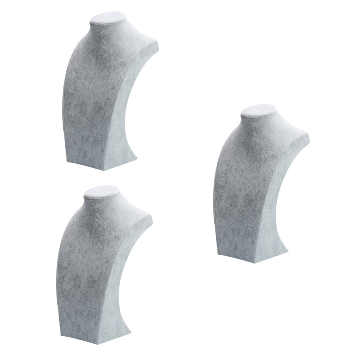 3piezas Soporte Para Joyas De Cuello Organizador De Exhibición De Collares De Joyería De Flocado
