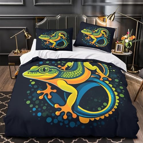 Housse de couette haut de gamme Gecko Design super douce en microfibre 3D