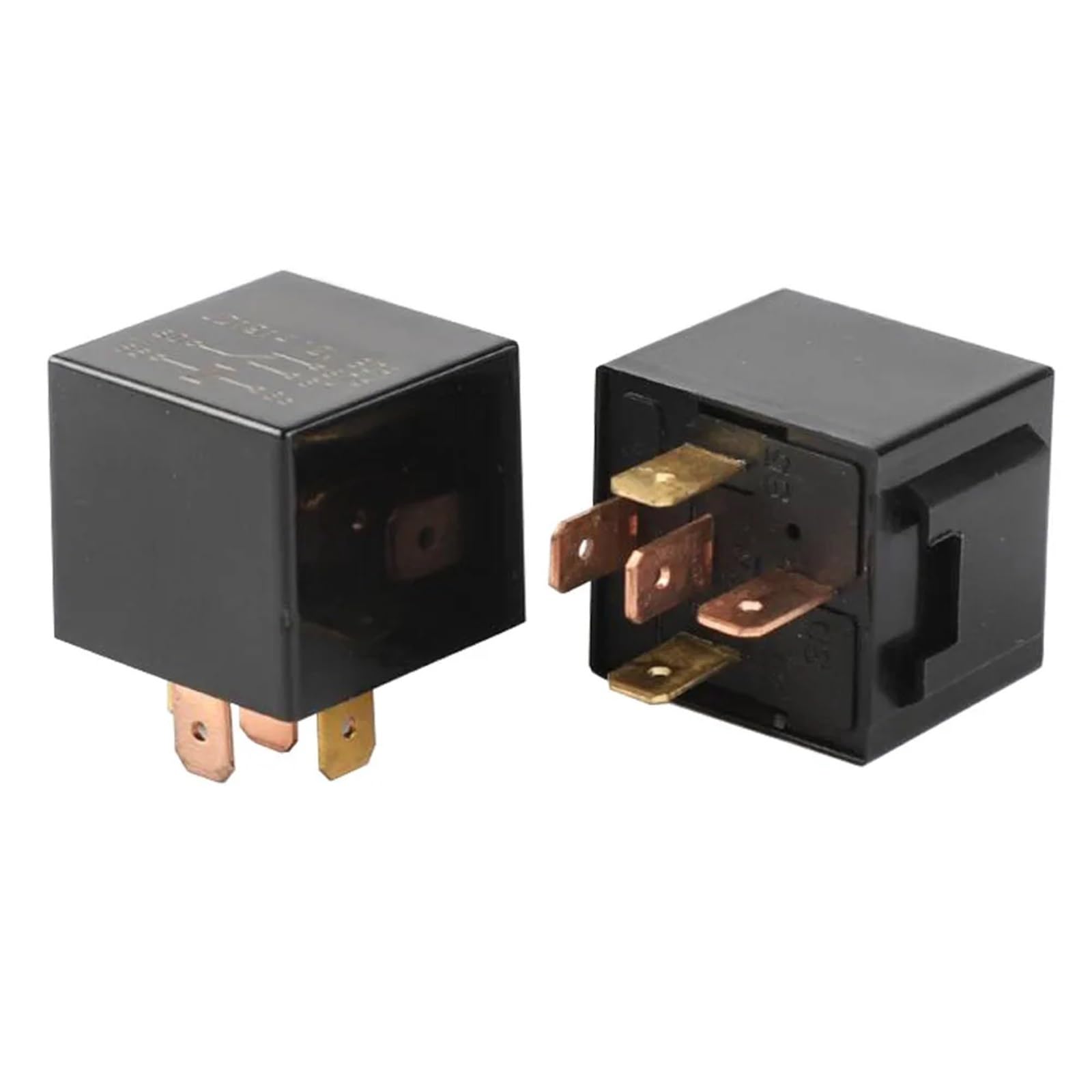 Relé automotriz JD1914 80A/40A 12V/24V 4 pies 5 pies cobre pequeño relé impermeable controlador de iluminación * 2 uds(5Pin 40A 12V)