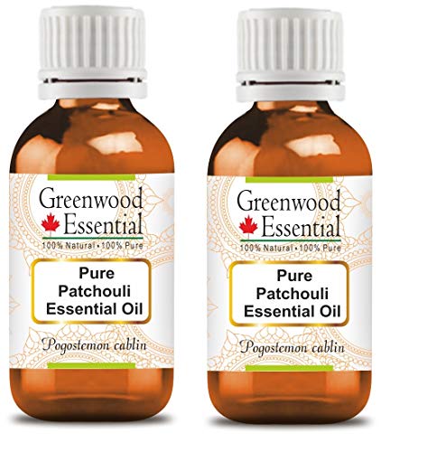 Huile essentielle de patchouli Pogostemon Cablin distillée à la vapeur, flacon de 100 ml x 2