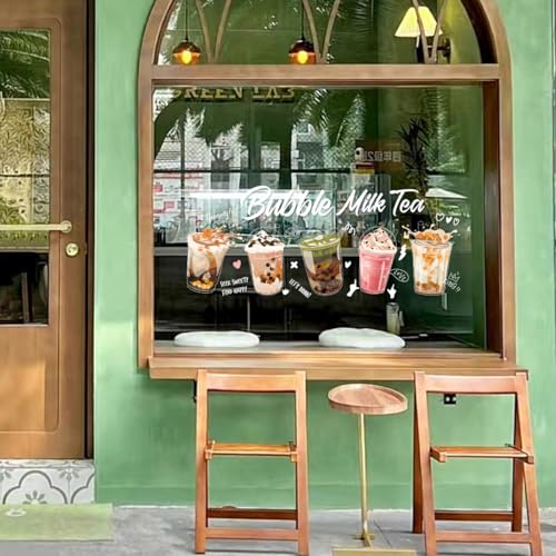 Svesoraco Bubble Static Cling Sticker Milk Tea Posters, Suitable for Milk Tea Shops, Coffee Shops, Bakeries by svesoraco - Image 6