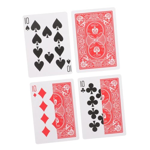 Toddmomy 4 Stück Kartenspiel Portable Spielkarten Vielseitig für Poker Party Spiele mit Robustem Papiermaterial Langlebig und Einfach zu Transportieren