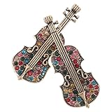 Broches pour femmes : le design rétro de cette broche violon en ajoute une touche de charme intemporel, ce qui en fait un accessoire idéal pour rehausser votre style personnel