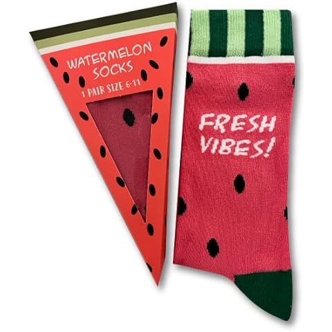 Unisex Watermelon Socks | Gift | 1 Pair | Cotton Rich Socks | Premium Socks | Novelty | Gifts… Cover