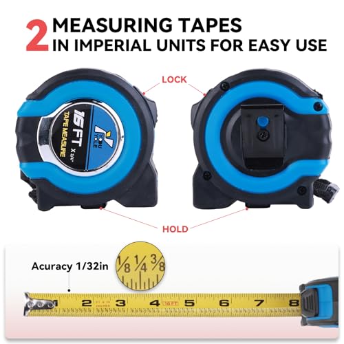 Image of Surfcabin Wheel Alignment Tool - Toe Alignment Plates with Digital Angle Finder, Heightened Design, 2 Imperial Tape Measures, Fits Most Cars, Trucks, and SUVs