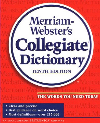 MERRIAM-WEBSTER MW-9 COLLEGIATE DICTIONARY THUMB-NOTCHED-JACKETED HARDCOVER ELEVENTH EDITION