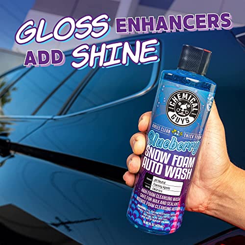Chemical Guys Cws21616M Car Wash Starter Bundle - Blueberry Snow Foam Car Wash Soap, 16 Oz With Green Chenille Wash Mitt (2 Items) Works On Cars, Trucks, Suvs, Rvs & More #TOP2
