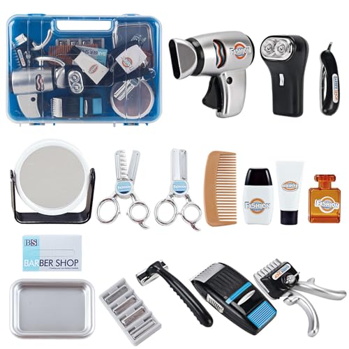 deAO Secador de Pelo para peluquería, peluquería, Juego de Peinado para niños, Accesorios de Peinado con Funda, Juguetes de simulación para niños, Juguetes para niños de 3 a 10 años, Regalo para