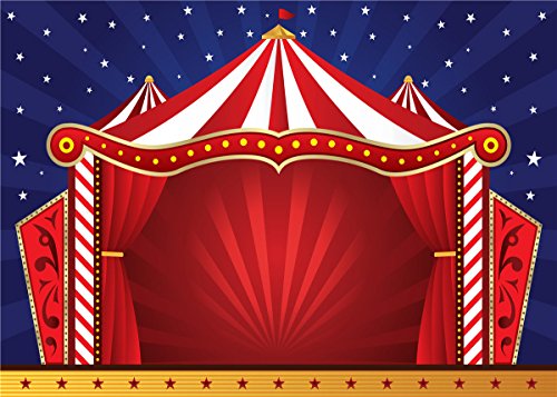 GYA Vinyl Circus Photography Backdrops Theater Jokes Clown Backgrounds Party Decorations 7x5ft