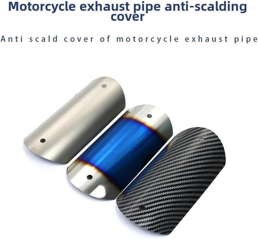 Carbon Fiber Surface Universal Motorcycle Exhaust Muffler Pipe Protector for CB650F Z900 TMAX 530X Stainless Steel Heat Shield Wraps