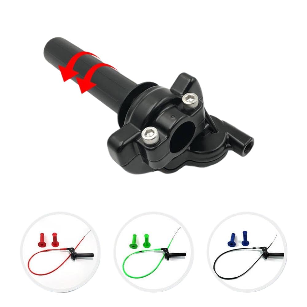 Grips de papillon de la moto de 22 mm compatibles avec divers vélos avec mécanisme de coureur Compatible avec le contrôle de la barre de poignée accélérateur