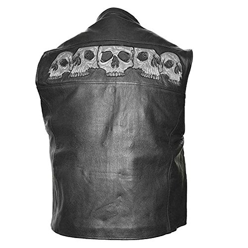 【X-Frm】See-through Skull Gilet Vest Vance Leather Men's Reflective Skull Vest : Amazon.ca
