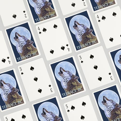 Baraja de Poker Howling Wolf 52 Cartas Tamaño Poker miniatura 4