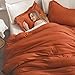 Andency King Size Comforter Set Burnt Orange, 3 Pieces Boho Terracotta Soft Lightweight Bedding Comforter Sets, Rust Tassel All Season Bed Set (104x90In Comforter & 2 Pillowcases)