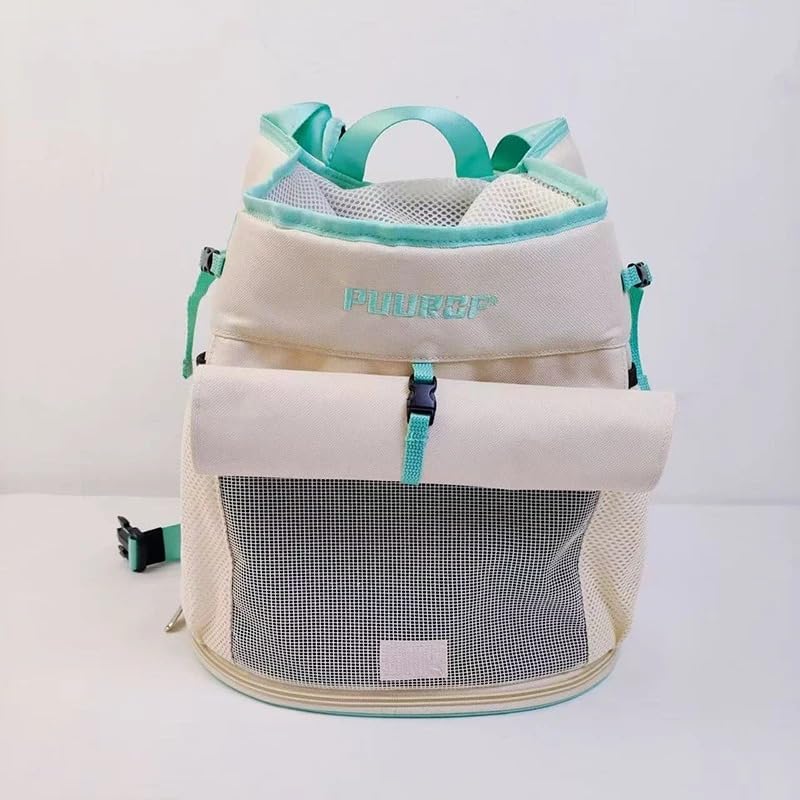 PUUROF Backpack for Dog Accessories Small Dog cat go Out Bag Break Free Walk Dog Dirty pet Backpack Car Bag (Blue, Large)