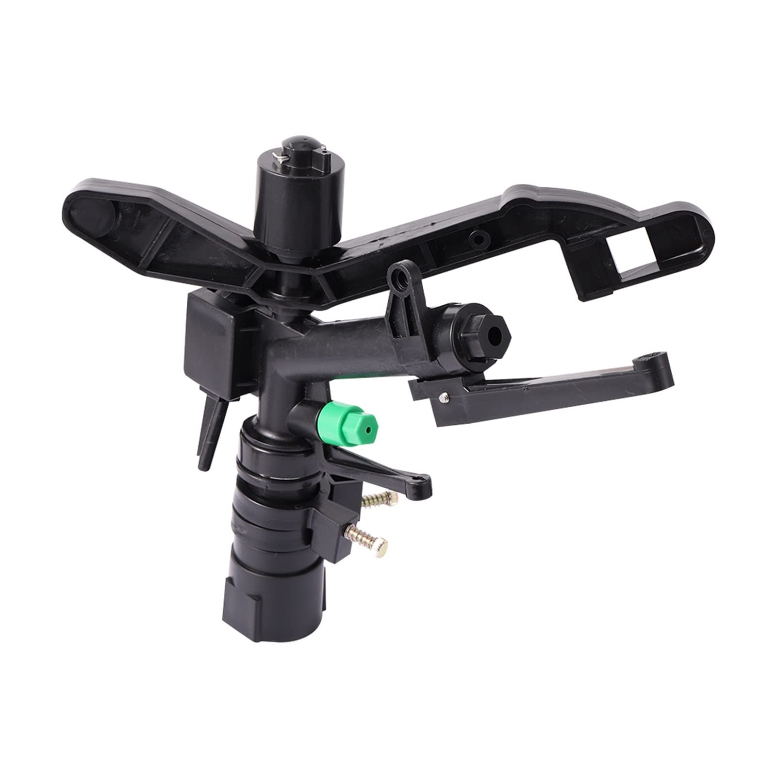 Garten Rasen Sprinkler Bewässerungssystem 2.5 cm Innengewinde Kunststoff 360° Lange Wippregner Drehwippe Sprühen mit Halterung Gartenbedarf Sprühen