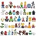 48-Pack Super Mario & Luigi Action Figure Set - Collectible Mini Figurines & Cake Toppers, Kids' Birthday Party Decorations (2 inch)