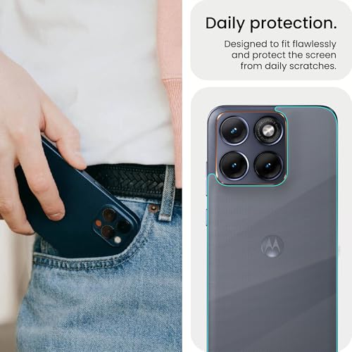 Image of ArmourPro Back Screen Protector for Motoroal Edge 70 Fusion, Premium Ultra Thin TPU Back Membrane Guard, Bubble-Free, Edge to Edge Coverage, Fingerprint Friendly | Crystal Clear, 1 Pack