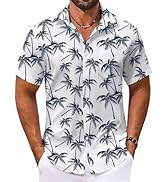 COOFANDY Men's Hawaiian Shirt Short Sleeve Casual Button Down Tropical Summer Beach Aloha Shirts