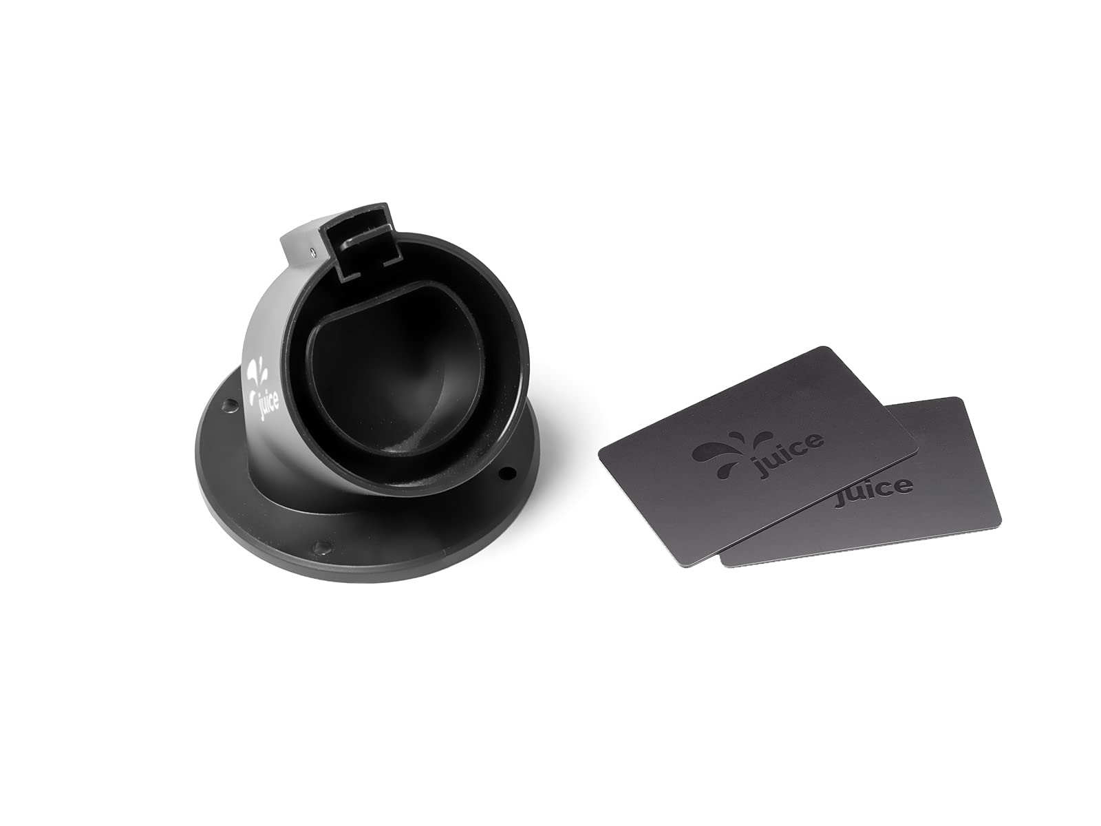 Juice Charger Me, Estacion de Carga Coche 11kW/22kW, Wallbox Compatible con Vehículos Eléctricos Tipo 2 con el Cable Carga Coche Electrico Tipo 2 Incluido, Fácil de Instalar, Activado por RFID