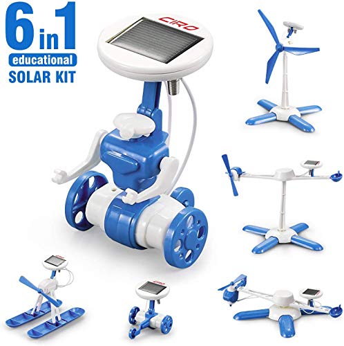 CIRO Solar Science Kit 6 en 1 Ingeniería educativa Stem Modelo Juguetes Aprendizaje Codificación Robot para niños 8+