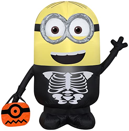 Gemmy Airblown Dave as Skeleton Universal 3 ft Tall Multi
