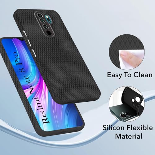 Image of Jkobi Back Cover Case for Xiaomi Mi Redmi Note 8 Pro (Liquid Silicone | Side Grip | Camera Protection)