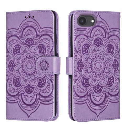 shingtomua Wallet Case for iPhone 16e/iPhone 17e, Card Holder, Purple