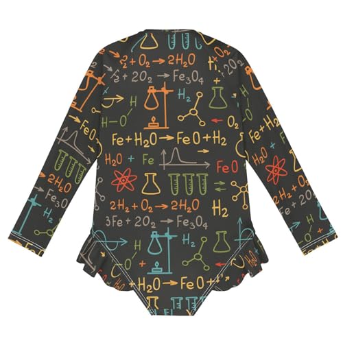 Image of Girls One Piece Swimsuits Long Sleeve Swimsuit Zipper Bathing Suits Swimwear