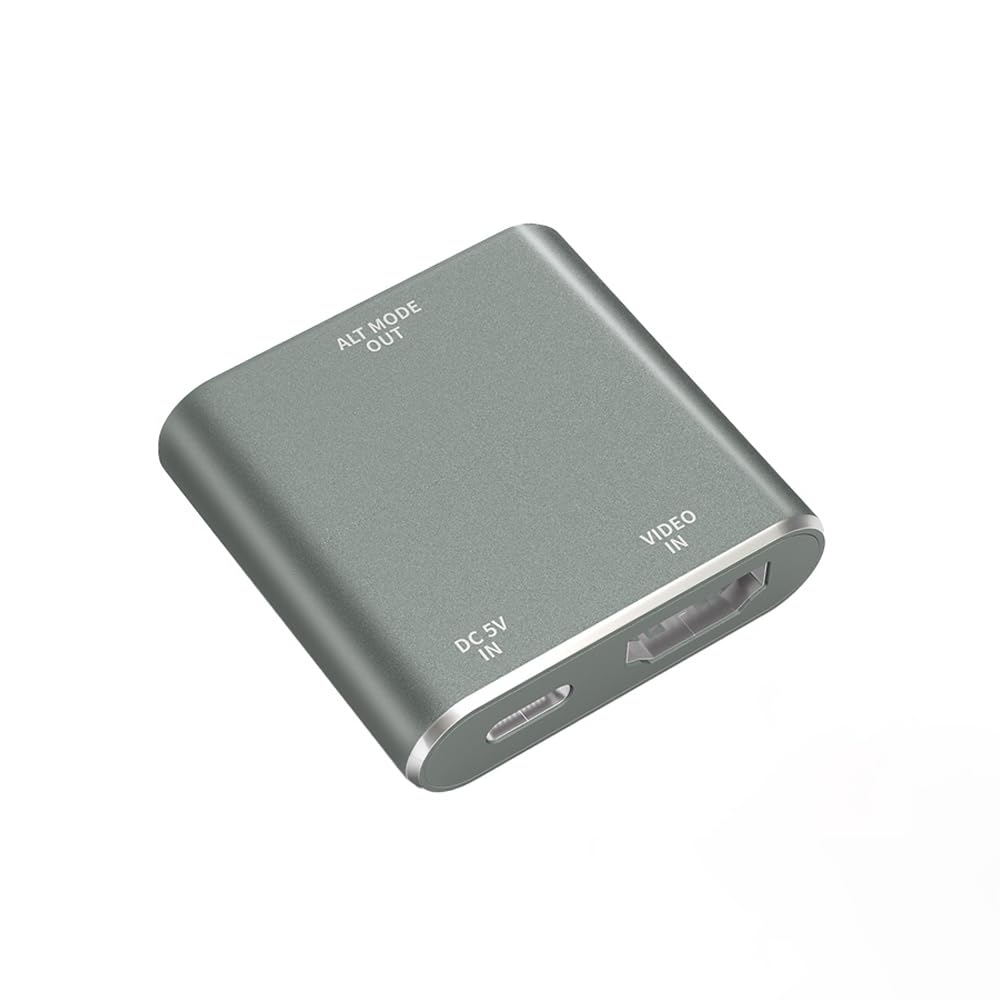 KIHENG HDMI to USB-C Adapter, HDMI to Type C Adapter for XREAL One/Viture/RayNeo Air/Rokid AR Glasses and Portable Monitor Compatible 4K 60Hz HDMI