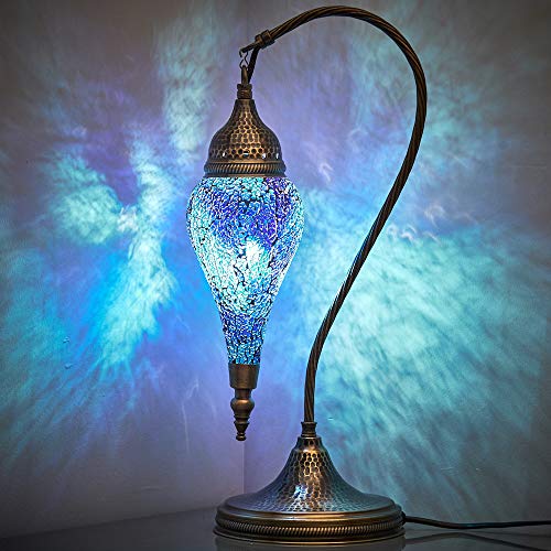 Best Promo (10 Colors) DEMMEX Turkish Moroccan Handmade Colorful Mosaic Boho Swan Teardrop Table Desk Bedside Night Accent Mood Lamp Lampshade, 19" (Ocean Gem) Best Promo (10 Colors) DEMMEX Turkish Moroccan Handmade Colorful Mosaic Boho Swan Teardrop Table Desk Bedside Night Accent Mood Lamp Lampshade, 19" (Ocean Gem)