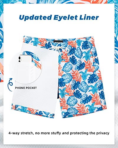 Image of SURF CUZ Mens Swim Trunks with Compression Liner Swim Shorts 7 inch Swimming Trunks Stretch 7 Inch Swim Suits Quick Dry