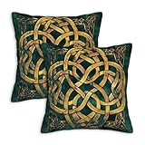 ZibZorp Celtic Knot Throw Pillow Cover 18x18 Set of 2, Cushion Case for Couch, Sofa, Bed Room and Living Room, Zipper Closure Pillow Cases, Abstract Decor for Home