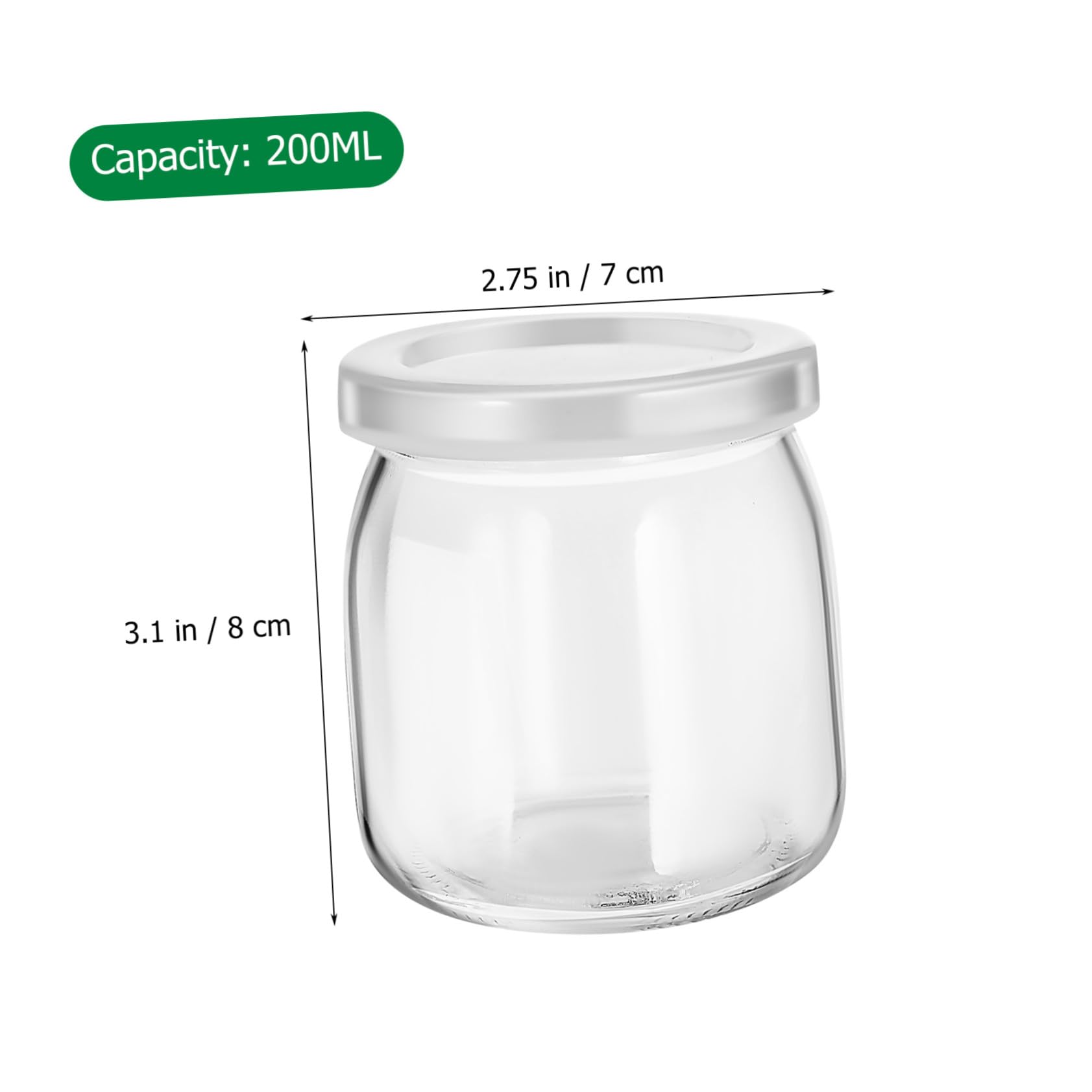 COLLBATH 12 Stück Teiliges Puddinggläser mit Hitzebeständigen Glasbehältern und Luftdichten Deckeln Vielseitige Dessertgläser für Joghurt Marmelade Mousse Honig Gefrier Mikrowellengeeignet