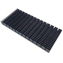 Aluminum Heat Sink Heatsink Module Cooler Fin Heat Radiator Board Cooling for Amplifier Transistor Semiconductor Devices Black Tone 150mm L x 70mm W x10mm H