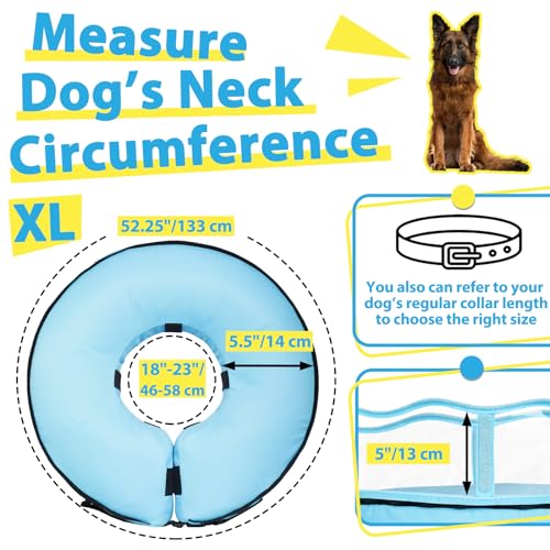 BARKLESS-Dog-Cone-Collar-Dog-Donut-Collar-After-Surgery-to-Stop-Licking-Inflatable-Dog-Cone-with-Sturdy-Shield-for-Large-Medium-Dogs-Cone-of-Shame-Alternatives-Not-Block-Vision - Cucciolini Doodles   BARKLESS-Dog-Cone-Collar-Dog-Donut-Collar-After-Surgery-to-Stop-Licking-Inflatable-Dog-Cone-with-Sturdy-Shield-for-Large-Medium-Dogs-Cone-of-Shame-Alternatives-Not-Block-Vision
