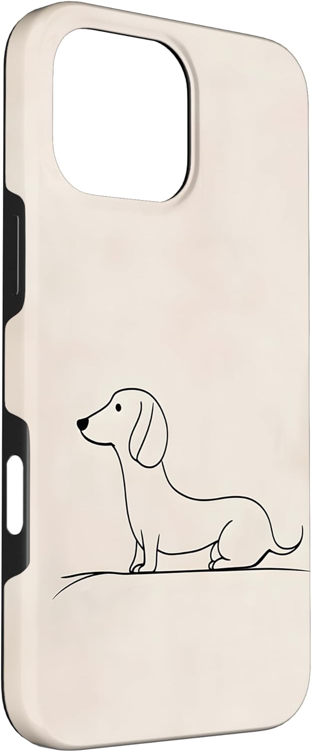 Minimalist Dachshund Case for iPhone 16 Pro Max