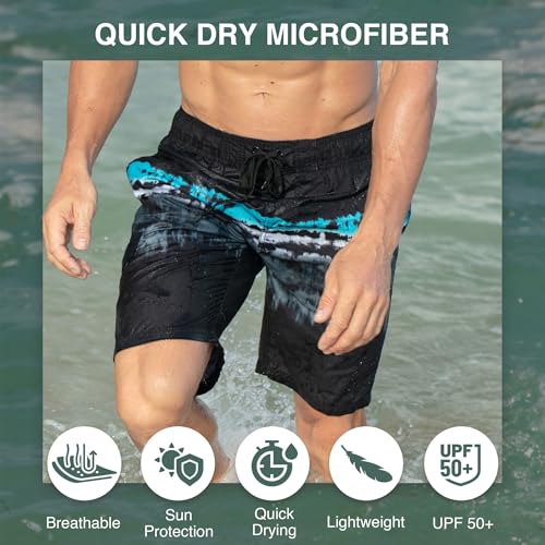 Image of Kanu Surf Men's Big Viper Extended Size Stripe Swim Trunk