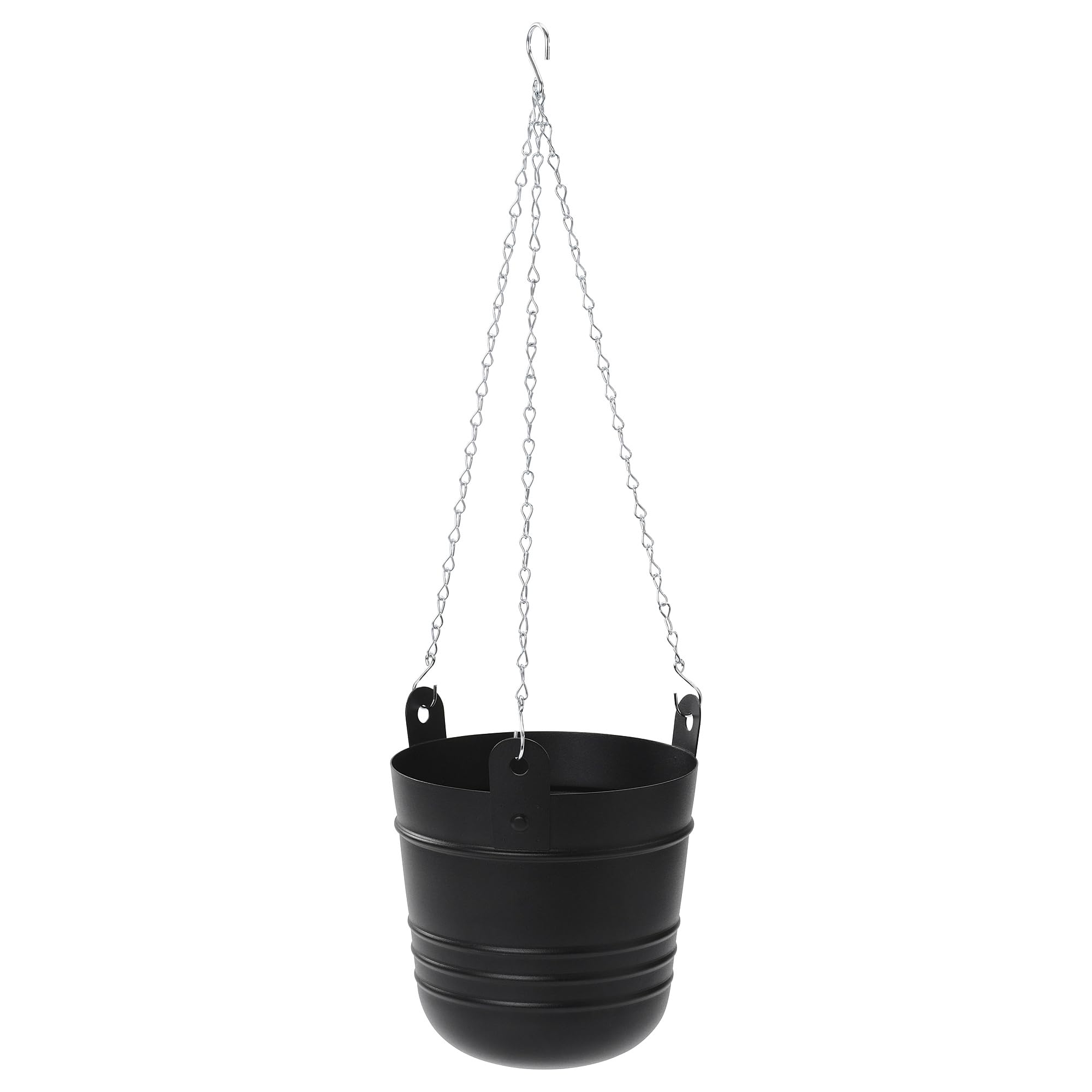 Pot de fleurs suspendu noir PÄRLRÖNN pour décoration de balcon et salon moderne