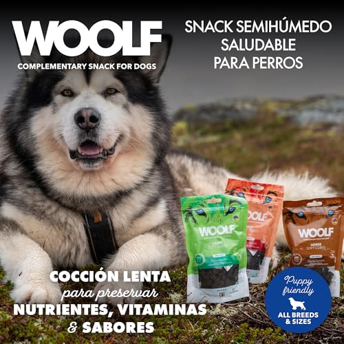 WOOLF Soft Cubes – Ergänzende Snacks für Hunde Halbfeuchte und glutenfreie Hundeleckerli mit natürlichen Inhaltsstoffen Mono-Protein-Formel Für Hunde und Welpen geeignet (Iberisches Schweinefleisch
