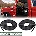 GRAND ORANGE Rubber Front Door Seal Weatherstrip 2pcs Compatible with Ford Bronco 1978-1979, Fit Ford F100 F150 F250 F350 Truck 1973 1974 1975 1976 1977 1978 1979 Black Rubber Door Weather Stripping
