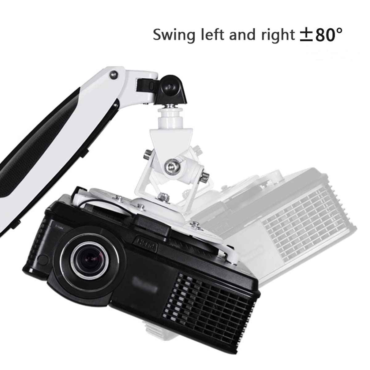 Soporte de proyector, soporte de techo de pantalla de proyector universal, kit de montaje de pared de proyector de 360 grados de aleación de aluminio, capacidad de carga máxima de 6,5 kg para cámara