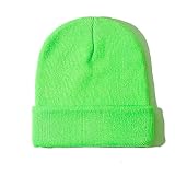 Ruqizhi Unisex-Adults Green Slouchy Beanie Hats Winter Knit Cuffed Beanie Soft Hat, 1pack-7 1/4-7 7/8