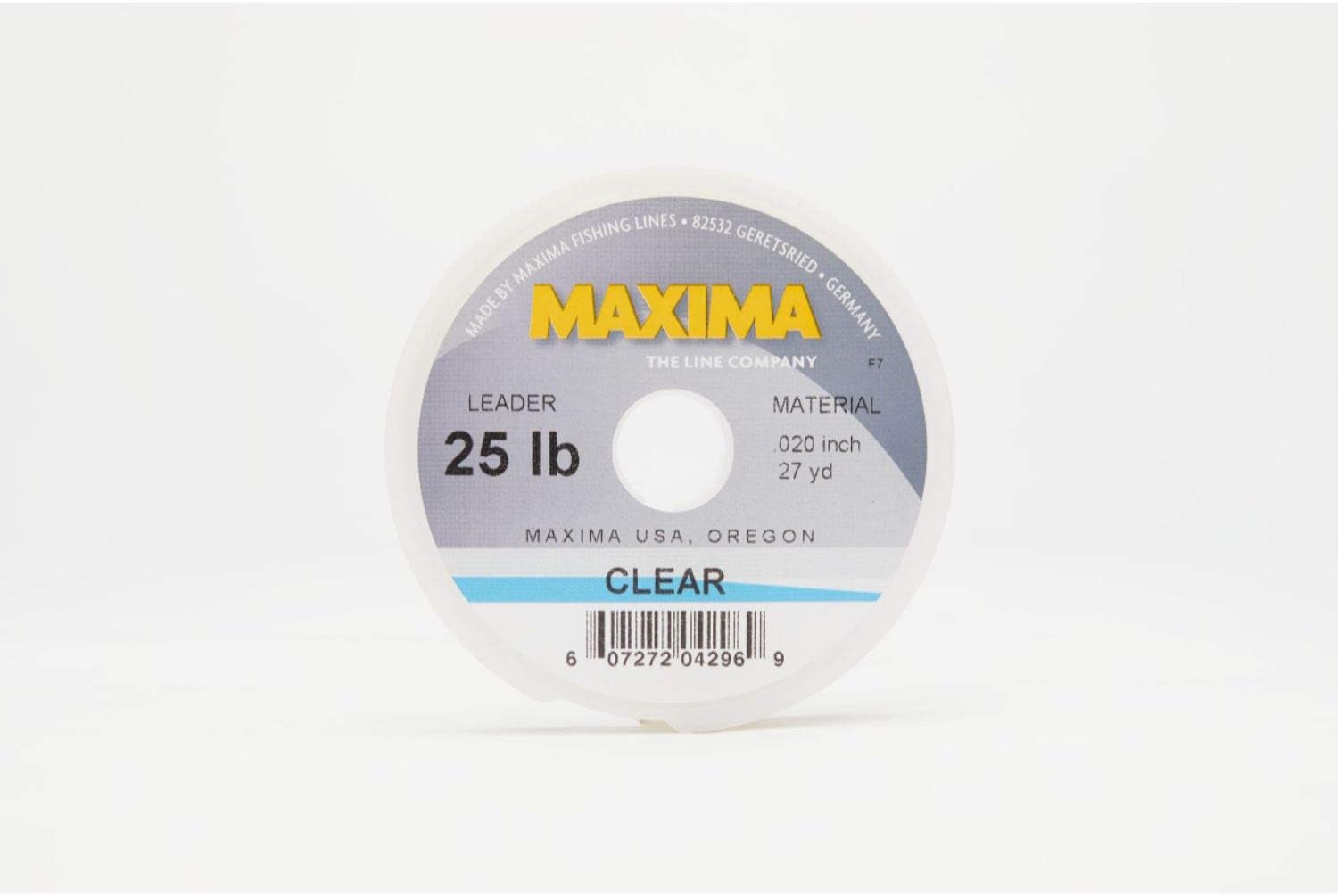 Maxima Fishing Line Leader Wheel, Clear, 25-Pound, 27-Yard