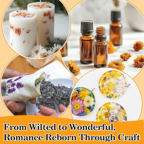 Image of Sukh Dried Herbs Kit - Dried Botanicals Bulk,14 Bags Natural Dry Flowers and Herbs for Soap,Candle,Perfume,Bath Bombs,Resin Jewelry Making Supplies,Fragrance Sachet DIY and Witchcraft