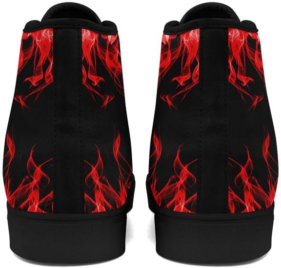 Skull High Tops Canvas Shoes for Men Women Classic Lace Up Gothic Fashion Sneaker Street Casual Canvas Sneakers - Image 5